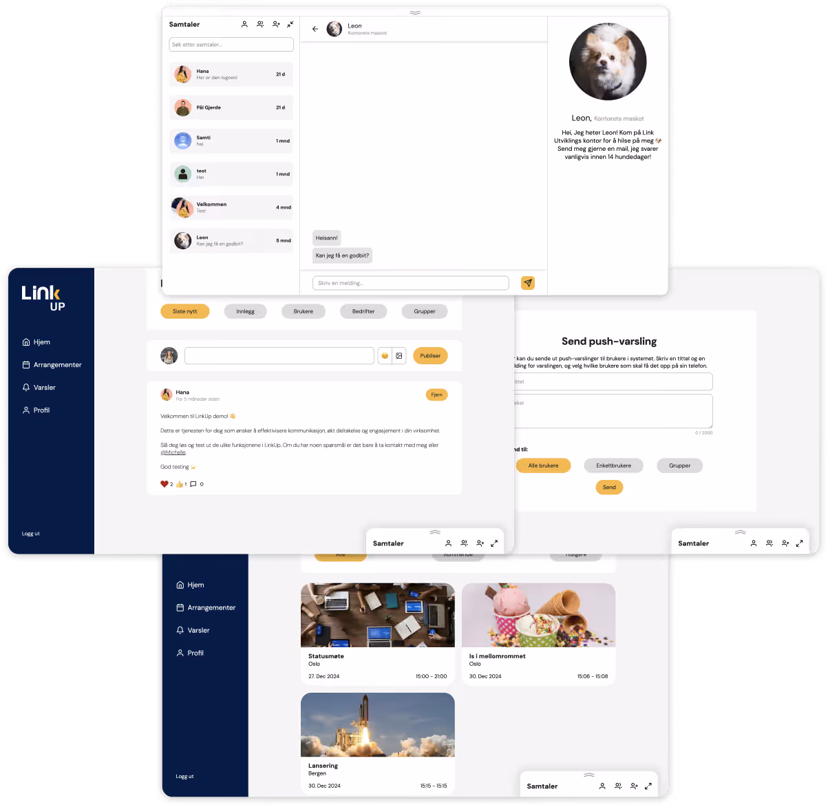 Skjermbilde av produktet LinkUp Network